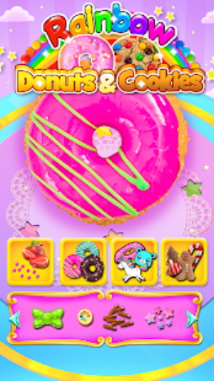 糖果彩虹饼干甜甜圈