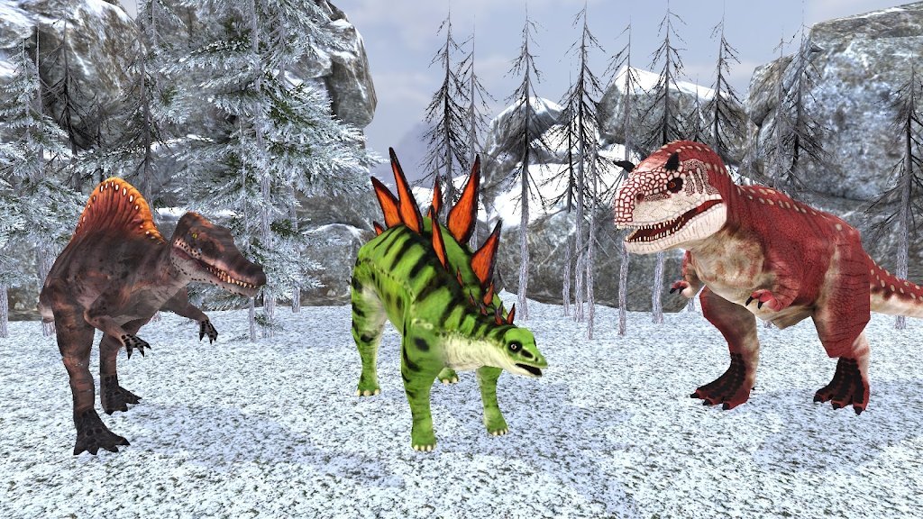 野生恐龙冬季丛林3D2