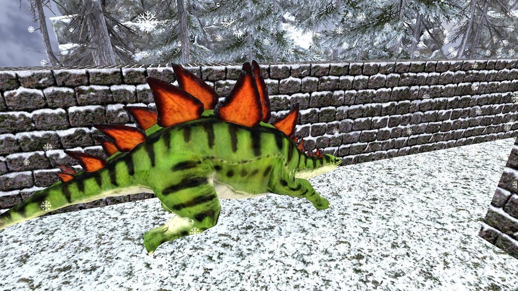 野生恐龙冬季丛林3D